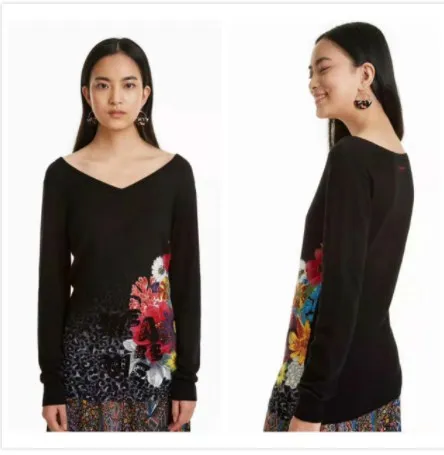 12 Impresso blusas bordadas de Graus, Espanha xs-xl - Цвет: 12