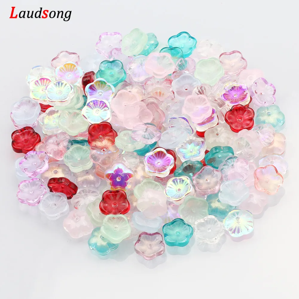 

10mm Multicolor AB Czech Glass Beads Spacer Flower Beads For Jewelry Making Handmade Necklace Bracelet Diy Accessories