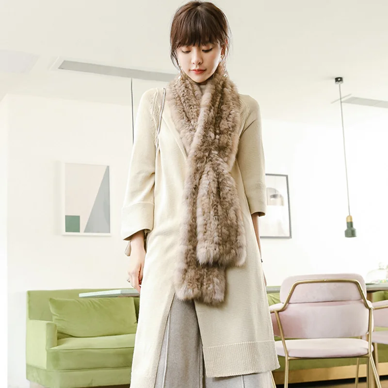 Новое поступление осенне-зимние шарфы женский шарф из натурального меха норки