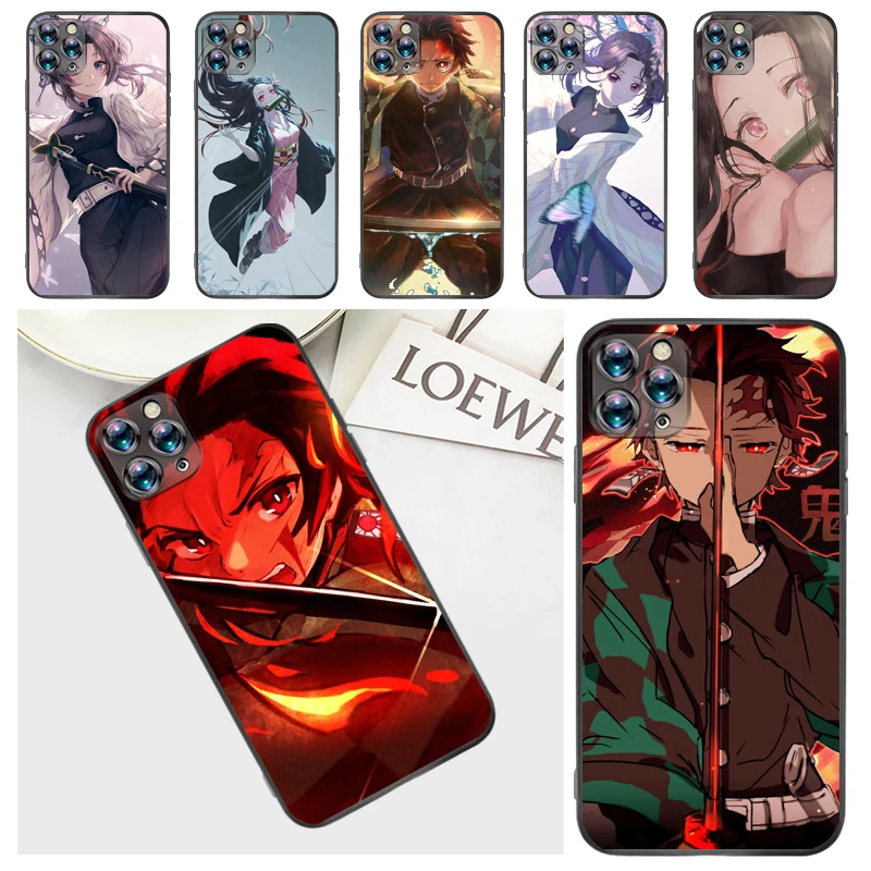 

Demon Slayer Kamado Tanjirou Agatsuma Zenitsu Kimetsu No Yaiba Kamado Nezuko Phone Case For iPhone 7 8 Plus 6 6S Back Cover