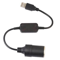 new 5v 2a usb male to 12v car cigarette lighter socket converter cable adapter for dvr car charger electronics auto accessories