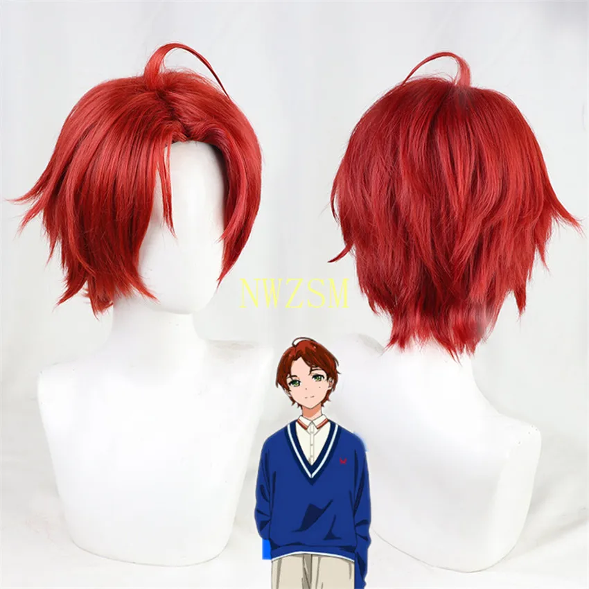 

Wonder Egg Priority Momoe Sawaki Cosplay Wig Girl Short Red Hair Halloween Carnival Party Role Play Props