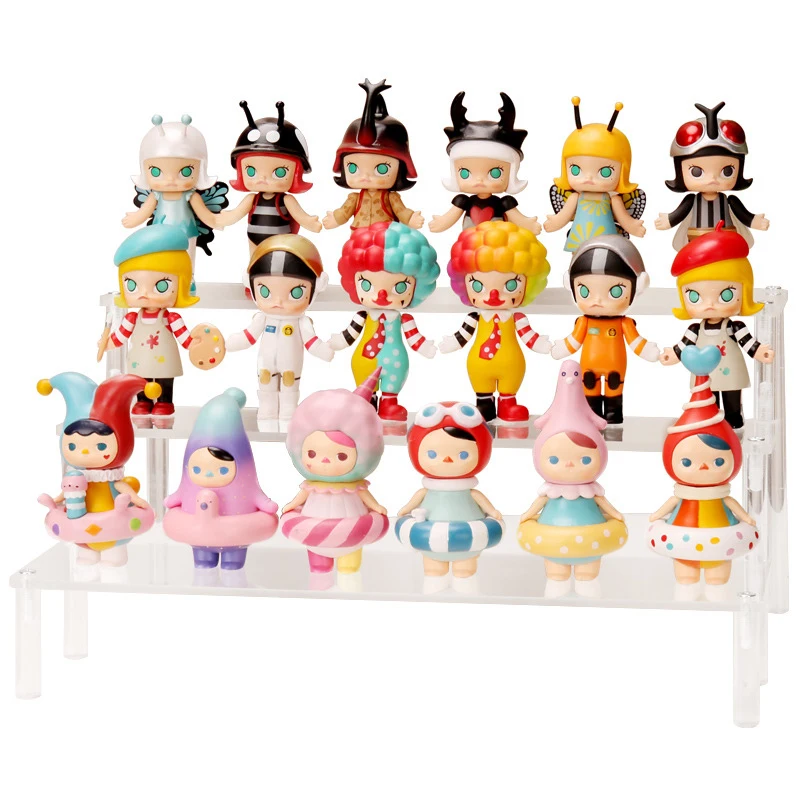 

Acrylic Display Stand Detachable 3-Tiers Ladder Steps Shelf Rack For Doll Toy AU