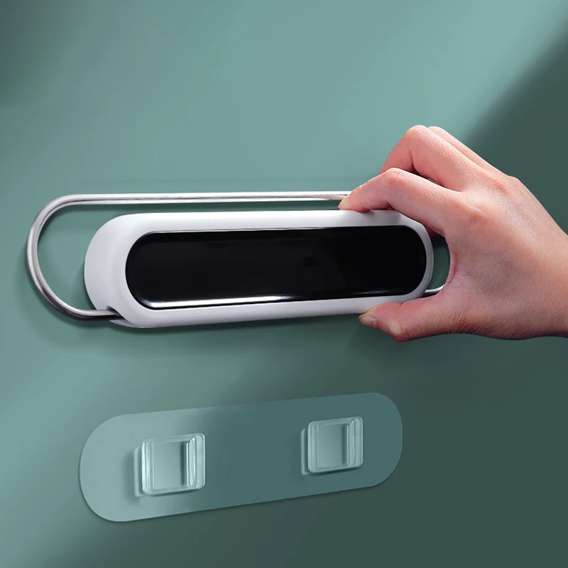 

Punch-free Foldable Towel Bar Adhesive Hanging Slippers Organizer Storage Rack Door Mounted for Kitchen Shoes 46cm Long Home