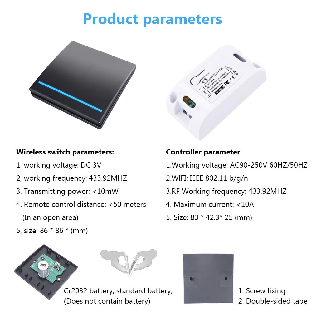 SMATRUL Tuya Smart Life APP push Wi-Fi переключатель светильник AC 110 В 220 В RF 433 МГц настенный DIY релейный таймер модуль Google Home Amazon Alexa