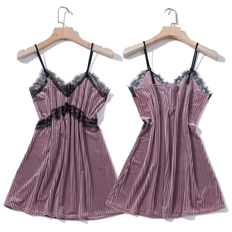 Зимний велюровый ночной халат сексуальный женский комплект из 2 предметов топ на