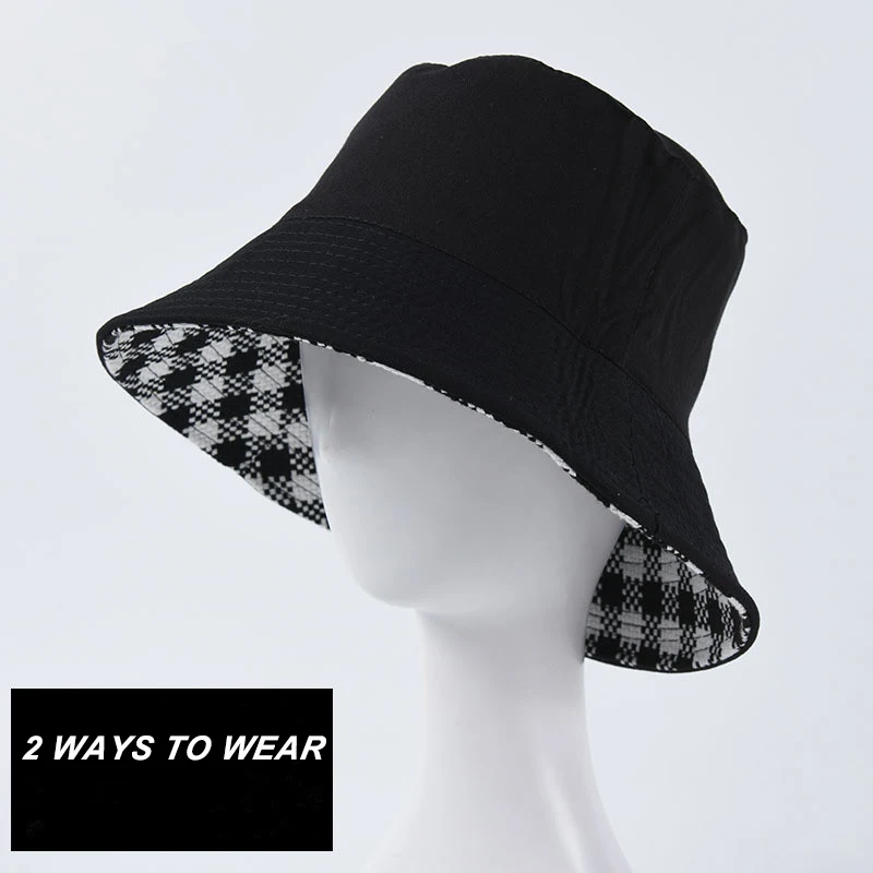 2020 новые женские осенне зимние двухсторонние Панамы Роскошные брендовые черно