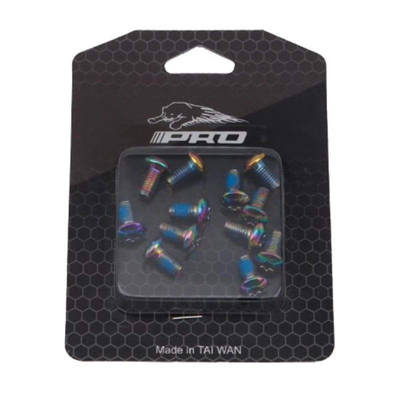 

12pcs M5x11.5mm Disk Brake Rotor Bolts Titanium Mountain Bike Brakes Disc Rotor Screw Ultralight Bettery Bike Brake Accessories