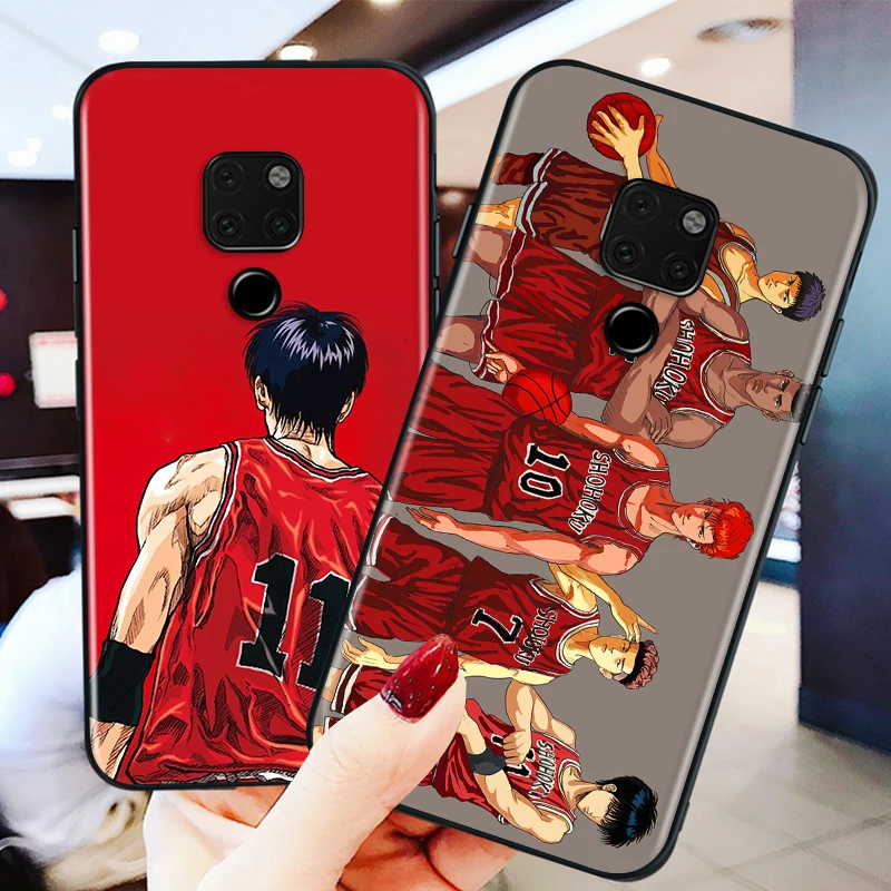 

Cartoon Anime Slam Dunk for Huawei P Smart Mate 40 30 20 10 RS Lite Pro Plus Z S 2019 2020 2021 Black phone Case