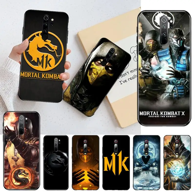 

YJZFDYRM Mortal Kombat Fashion Hard Soft Rubber Phone Cover for Redmi Note 9 8 8T 8A 7 6 6A Go Pro Max Redmi 9 K20