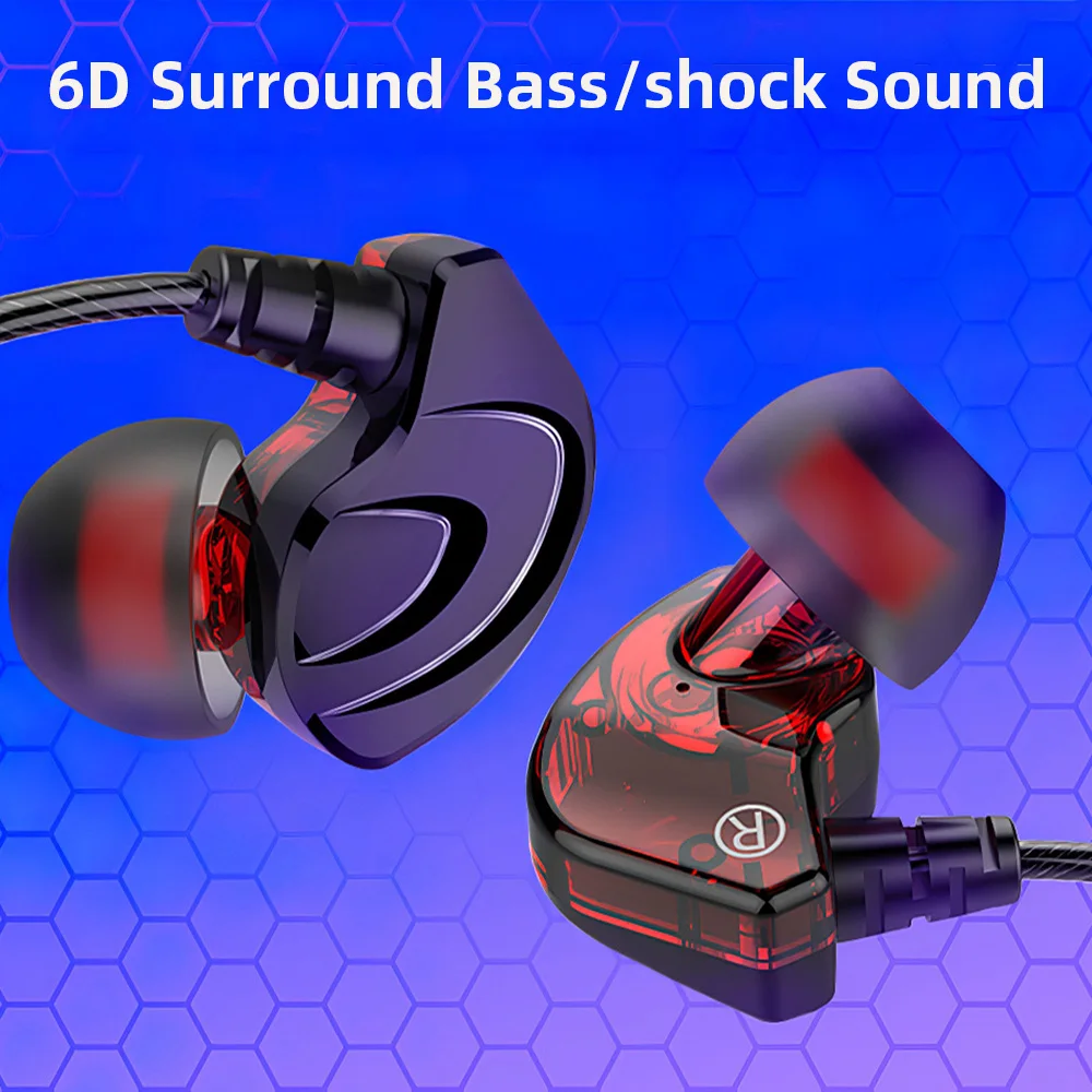 Line Control Earphone Subwoofer Surround In Ear Running Stereo Sound Headsets Women Sports Mic Earbuds For Android iPhone Phone |