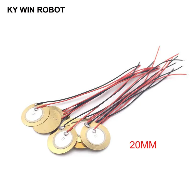 10 шт. пьезоэлектрическая керамическая пластина диаметр 20 мм для зуммера