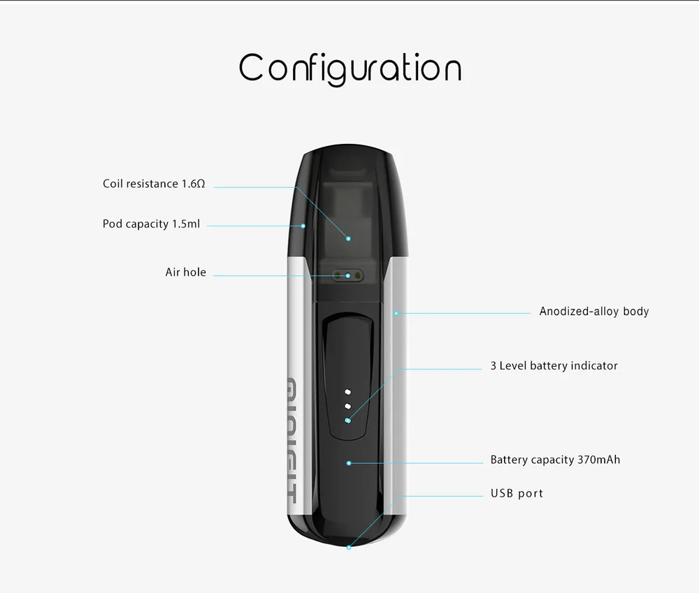Justfog minifit стартовый набор 370 мАч vape мини стартовый набор и новейший Minifit керамический Pod 1,5 мл емкость Pod электронная сигарета vape комплект