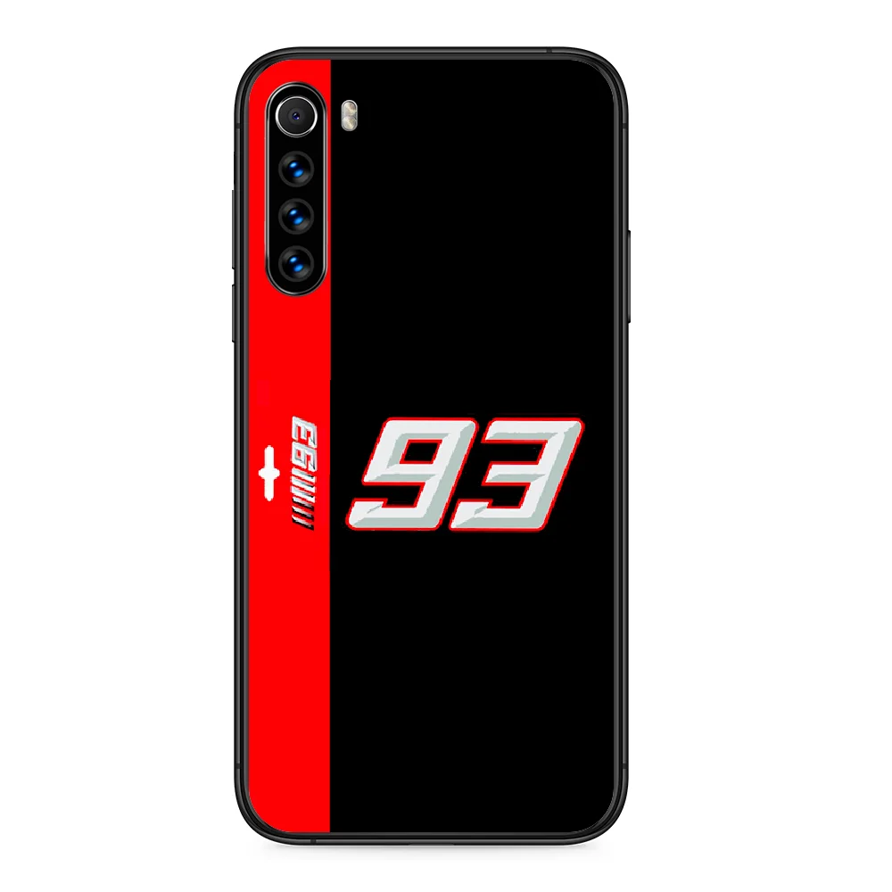 

Marc Marquez Moto Gp 93 Phone case For Xiaomi Redmi Note 7 8 8T 9 9S 4X 7 7A 9A K30 Pro Ultra black bumper silicone prime 3D