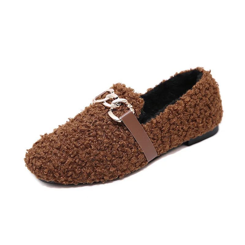 

Women Flats Shallow Casual Shoes Autumn Winter Fashion Flat Loafers Comfortable Shoes Plus Size 35-43
