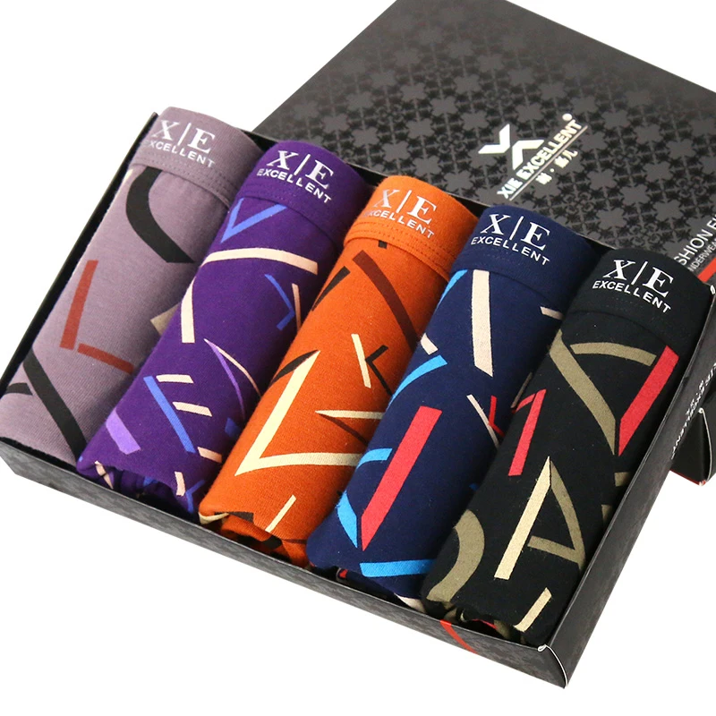 Трусы боксеры мужские из модала нижнее белье дышащие хлопковые шорты 5