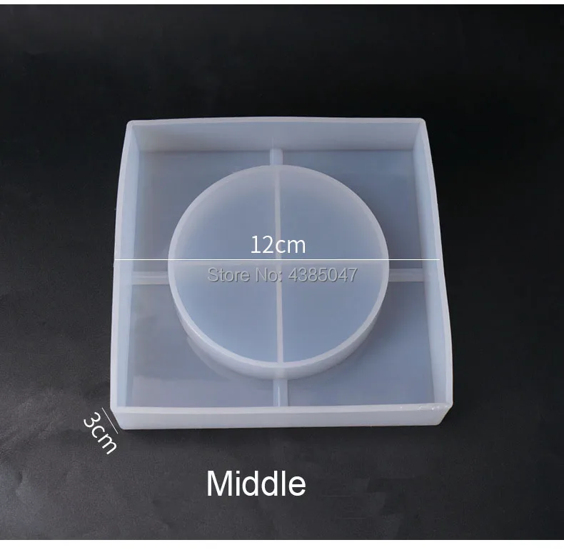 3 различных размера квадратной пепельницы высушенные цветы из смолы