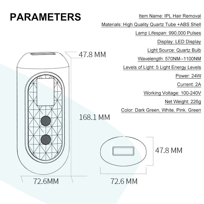 

990,000 Flash Painless IPL Laser Depilator 5 Modes Hair Removal Device LCD laser Photoepilator For Face Body Bikini Women