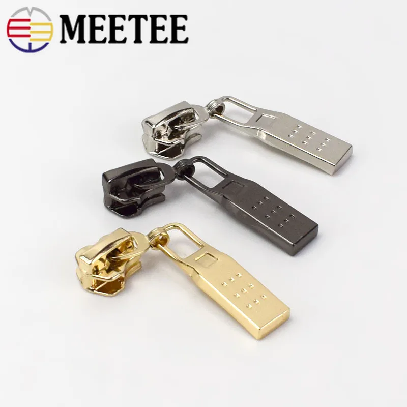 Meetee 10 шт. 5 # металлическая головка слайдера молнии из сплава для металлических