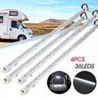 4 шт. 30 см50 см 12V 24V светодиодный автомобиль внутренняя световая панель яркий белый свет переключатель трубки для RV Кемпер лодка ван грузовик Caravan