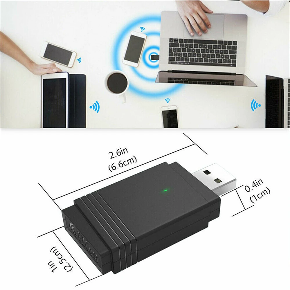 PzzPss USB 3 0 Wi Fi 1200 Мбит/с двухдиапазонный Адаптер 2 4 ГГц/5 8 ГГц Bluetooth 5 0/Wi в 1 антенна