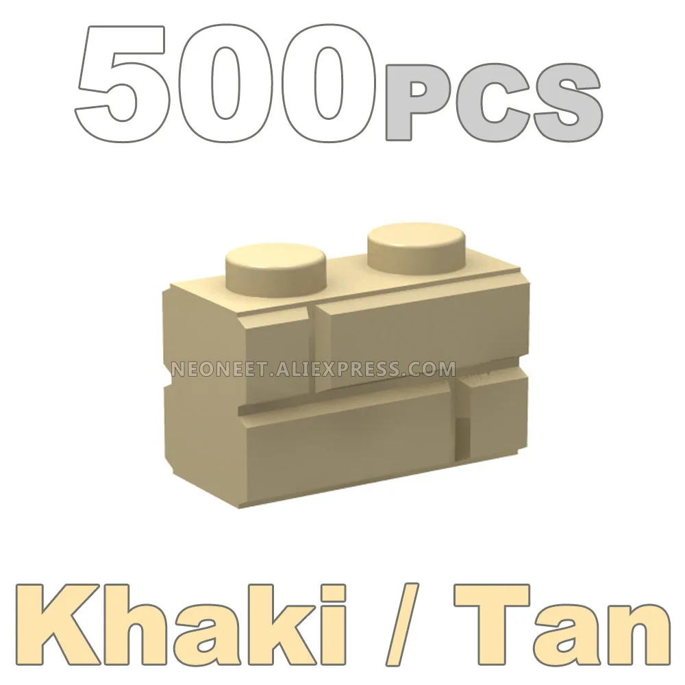 

300/500in1 Tan / Khaki 1x2 Bricks Wall Brick Building Blocks Minifigues Mega 98283 6000066 DIY MOC My City Street Houses Castle