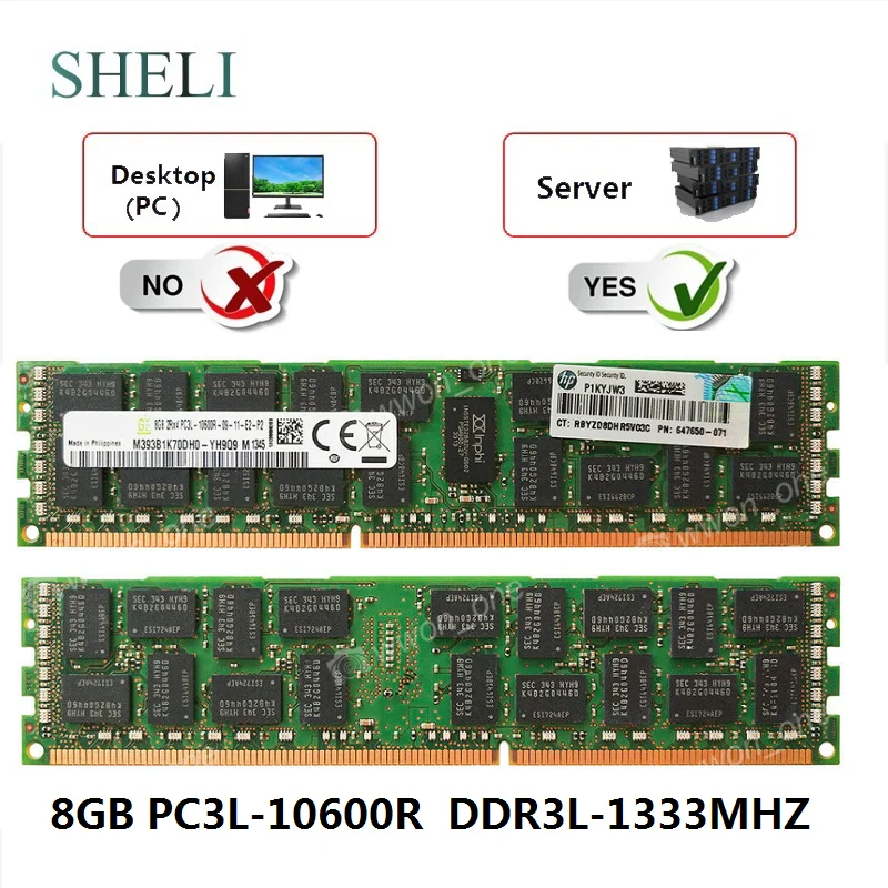 Серверная память SHELI RDIMM ECC Reg 8 ГБ/16 ГБ/32 ГБ R Гц 240 контактный RDIMM|Оперативная память|