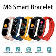 New M6 Smart Watch Bracelet Fitness Band Wristband Blood Pressure Heart Rate Calories Monitoring Sports Smartwatch For Xiaomi