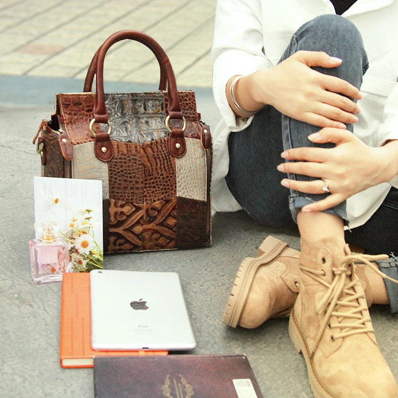 cobbler legend women bag leather handbag design handbag retro cowhide one shoulder messenger top handle bag office ladies free global shipping