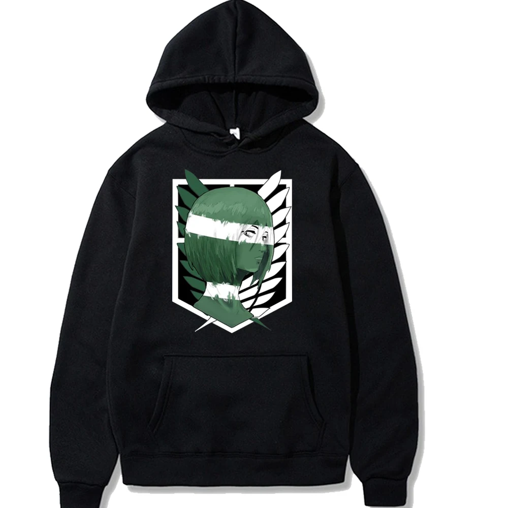 

Attack on Titan Mikasa Hoody Japanese Anime Men Hoodies Casual Loose Sweatshirt Male Female