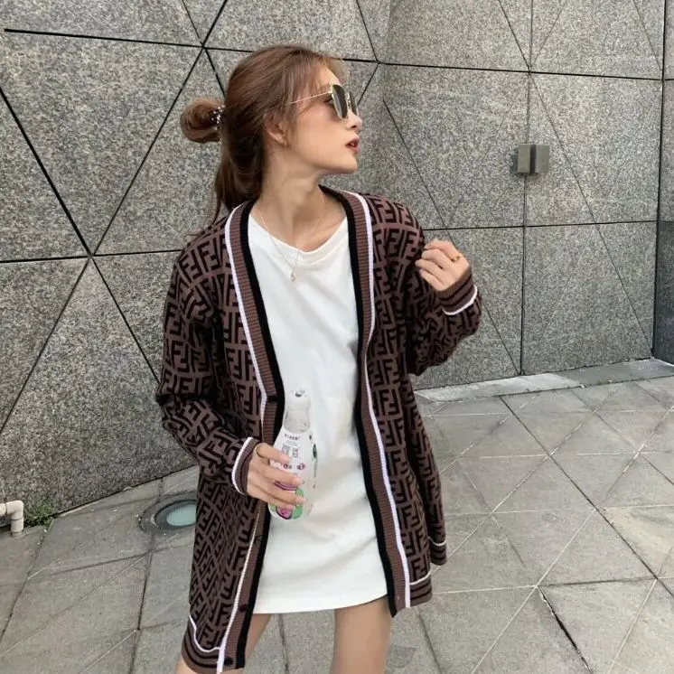 

Spring and Autumn 'S AND WOMEN 'S Knitted Cardigan 2021 New with College Style COUPLE 'S Loose Sweater Coat WOMEN 'S Fashion