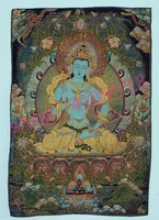 tibetan buddhist silk embroidered brocade nepalese thangka tibetan buddha statues handicraft decorative murals2341
