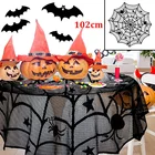 Скатерть в виде паутины для Хэллоуина, декоративное украшение для Хэллоуина, кухни, обеденного стола, домашней комнаты, декоративный реквизит