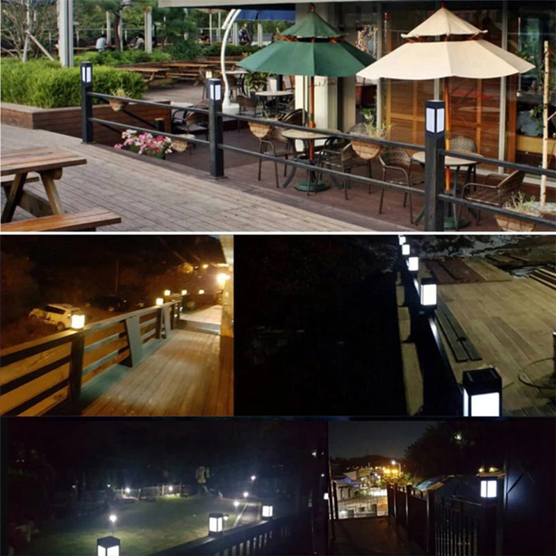 Солнечный светильник для столба водонепроницаемый садовый ильник виллы двора