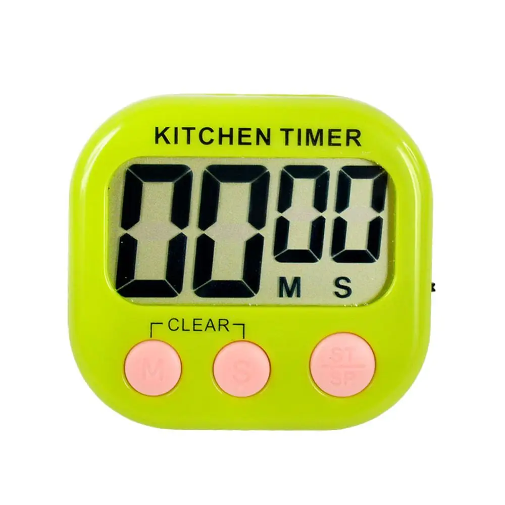 Multicolor Square LCD Digital Screen Alarm Clock Cooking Count Up Countdown Stopwatch Stand Kitchen Timer Home Accessories | Дом и сад