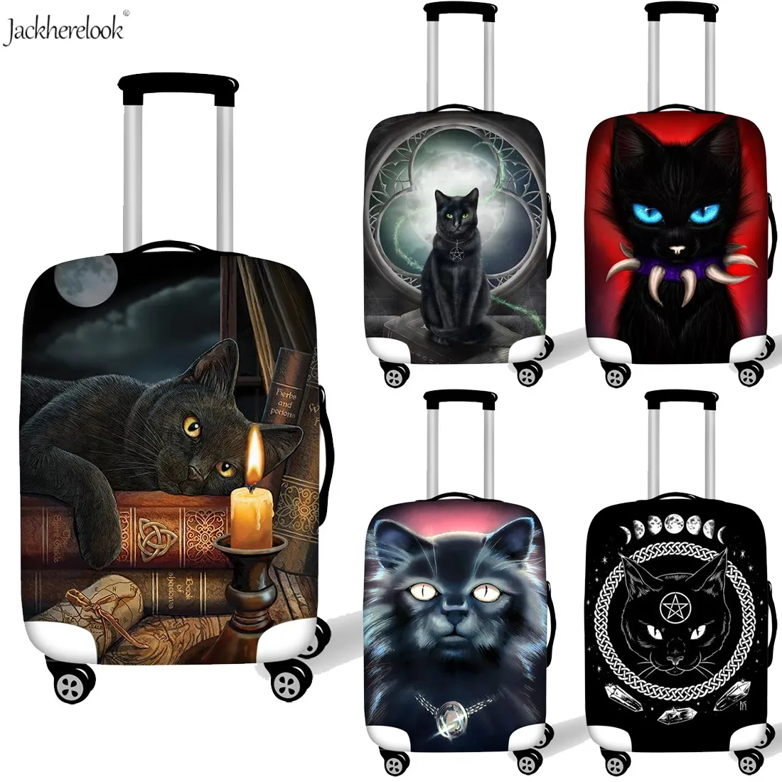 Jackherelook озорная книжная полка кошка черный котенок Защитная крышка для багажа