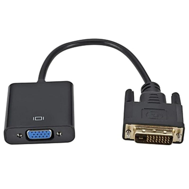 

DVI Male to VGA Female Adapter HD-compatible 1080P 24+1 25Pin to 15Pin Cable Converter for PC