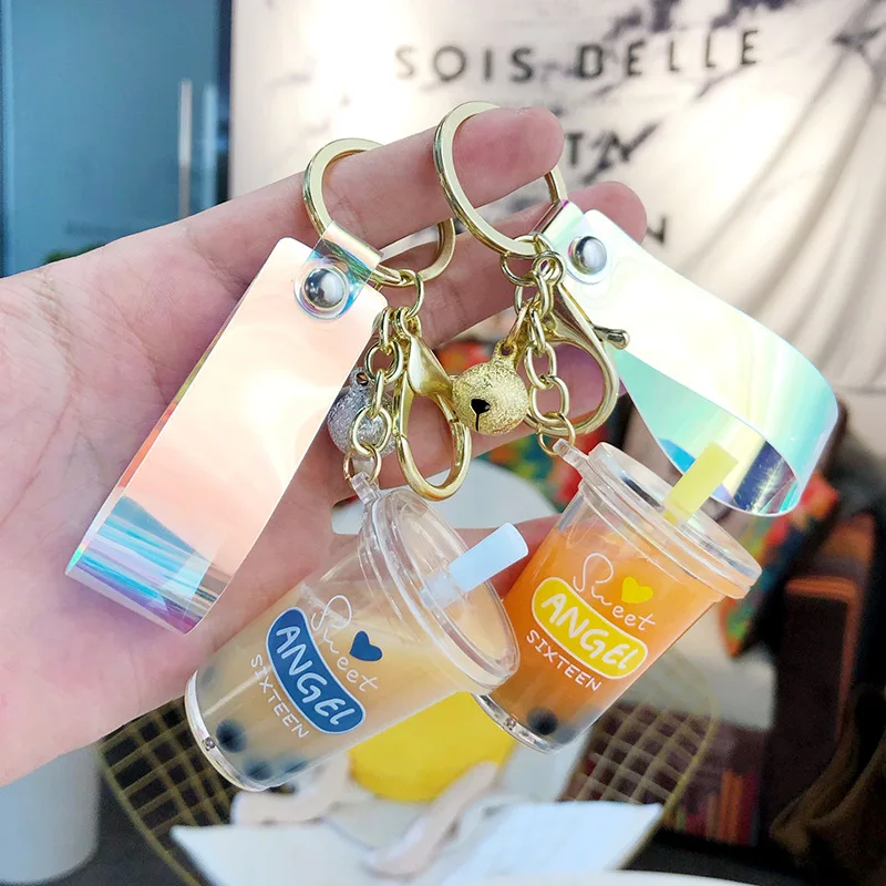 Креативные молочные коровы напитки акриловый брелок для фруктов молока