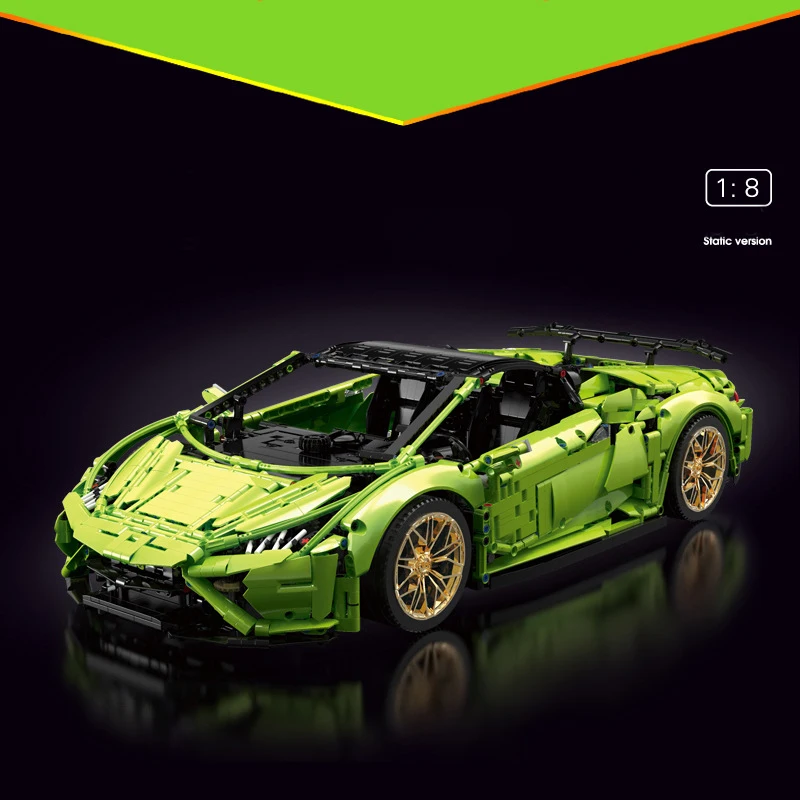 

3558 шт., Детский конструктор гоночный автомобиль Lamborghinii 1:8