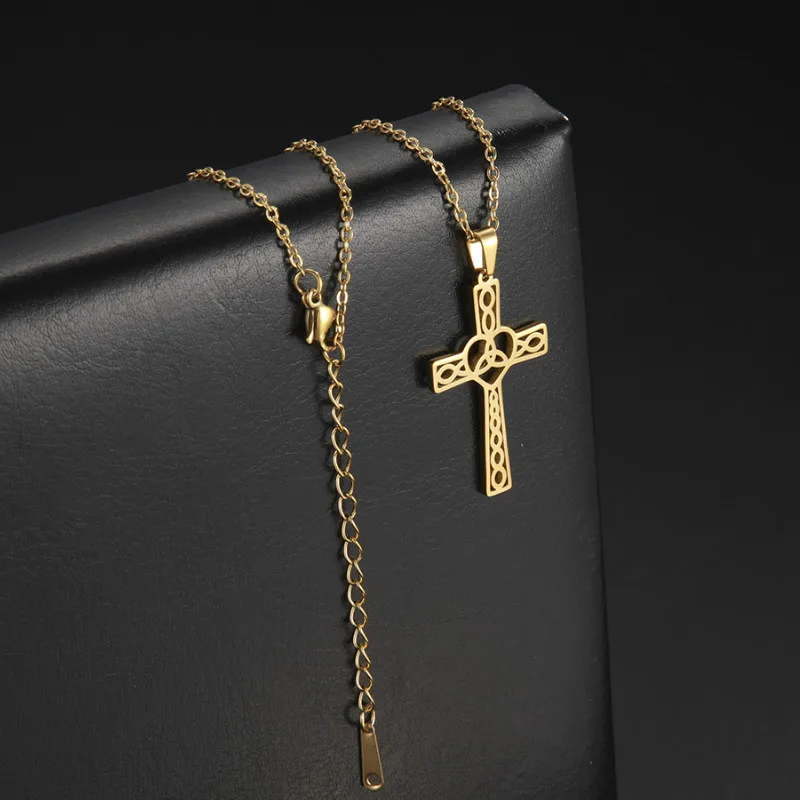 LIKGREAT Celtics колье с подвеской в виде креста для женщин нержавеющая сталь массивное