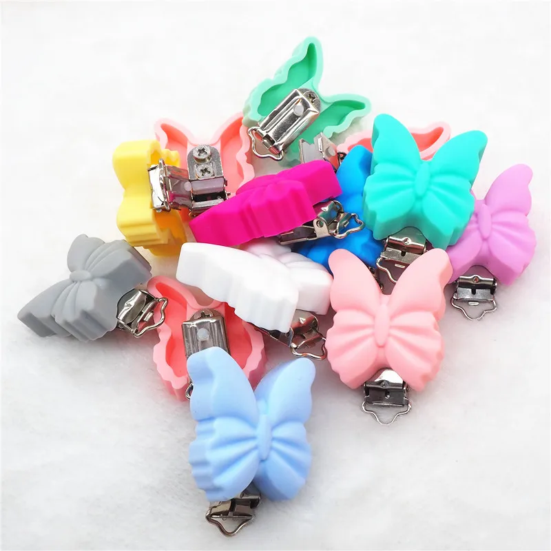 10 шт. силиконовые зажимы-бабочки для прорезывателя без бисфенола А | Мать и