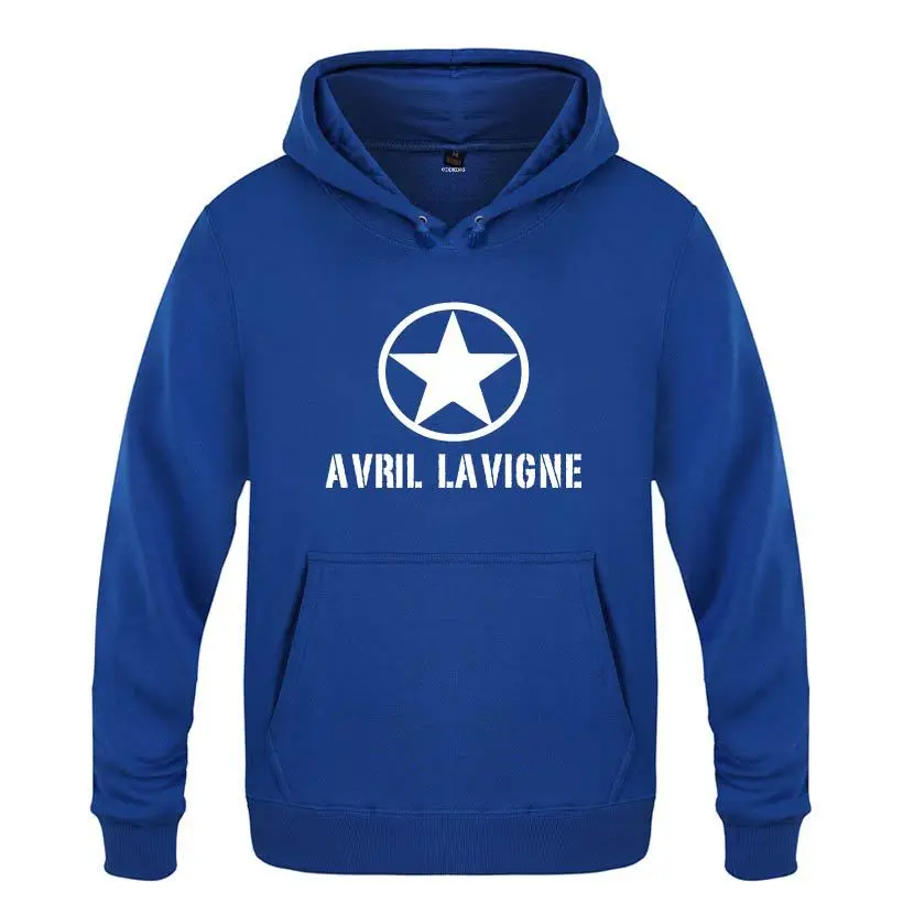 

Avril Lavigne Rock Hoodies Men Fleece Long Sleeve Man's Hooded Sweatshirt Hip Hop Fitness Pullover Overcoat Moleton Masculino