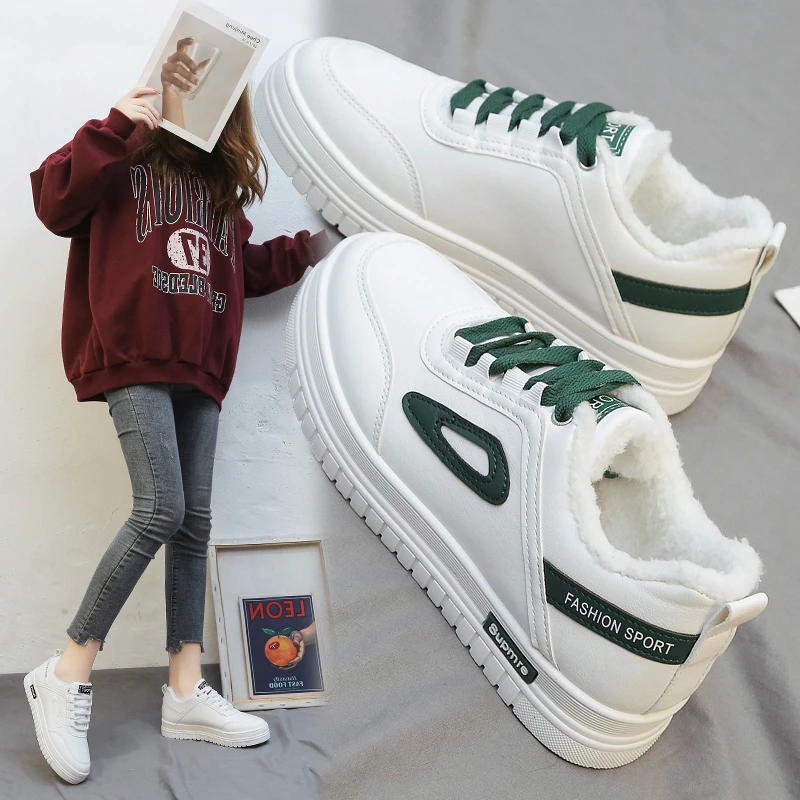 

2020 Autumn New-Style Foundation White Shoes Women's Ins Student Monitor Shoes Women's Platform Sneakers