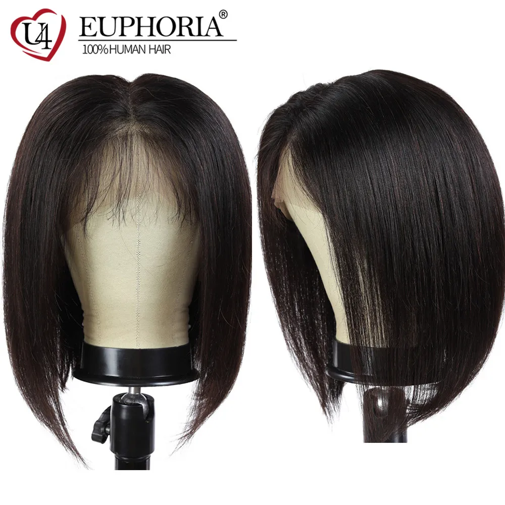 Бразильские Прямые Натуральные Цветные Короткие парики с Бобом на фронте Remy