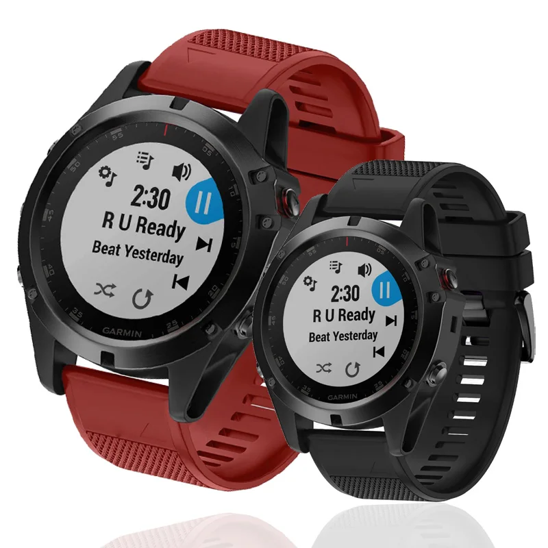 Ремешок для часов Garmin Fenix 6X 5X 3 6 5 6S 5S быстросъемный силиконовый браслет