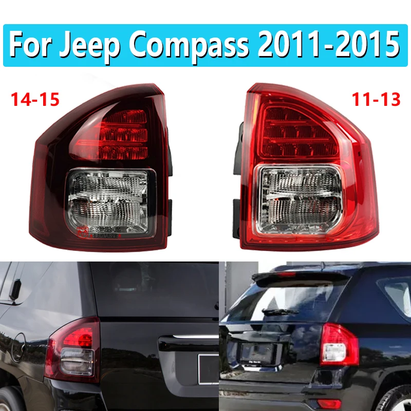 For Jeep Compass 2011 2012 2013 2014 2015 Rear Tail light Rear Bumper Light Tail Stop Brake Lamp Turn Signal Warning Car Parts