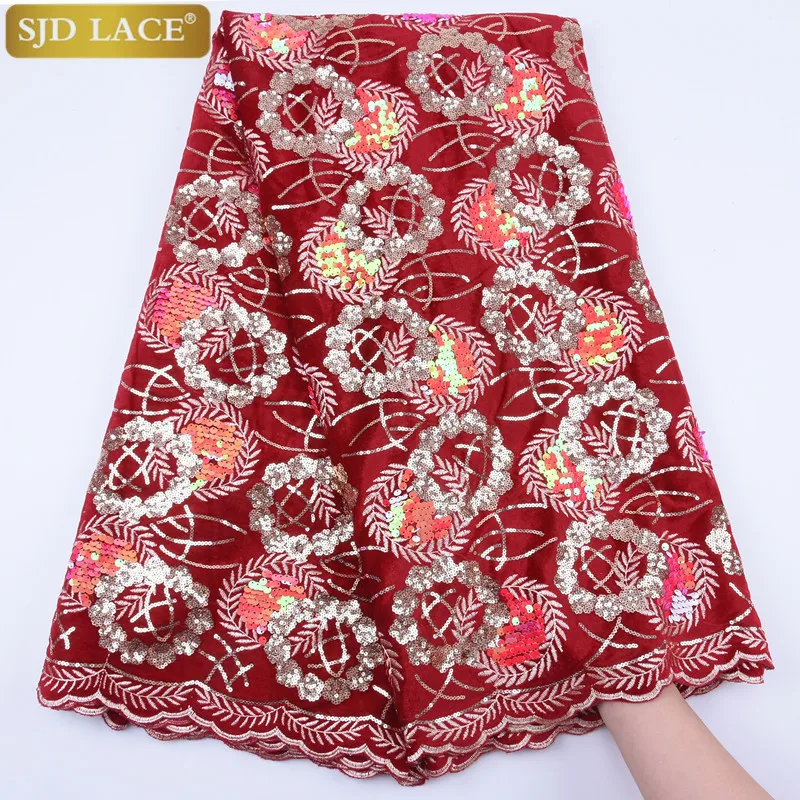 Высококачественные африканские бархатные кружевные ткани ручной работы