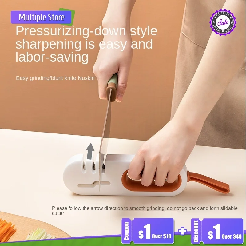 

Ручной точильный камень, 4-в-1, быстрая заточка, кухонные приспособления