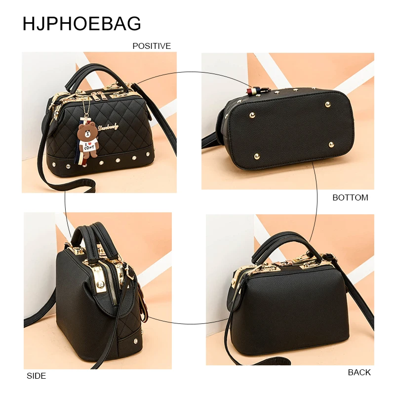 HJPHOEBAG Брендовые женские кожаные дизайнерские сумки высококачественные на плечо