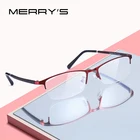 MERRYS дизайн для мужчин и женщин сплав очки половина рамки близорукость по рецепту очки Оптическая оправа S2265
